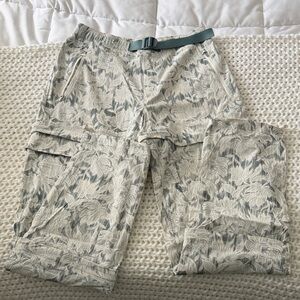 Athleta Cream and blue Cargo Pants